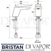 Bristan Sail Mixer Clicker Waste Bathroom Tap Dimensions